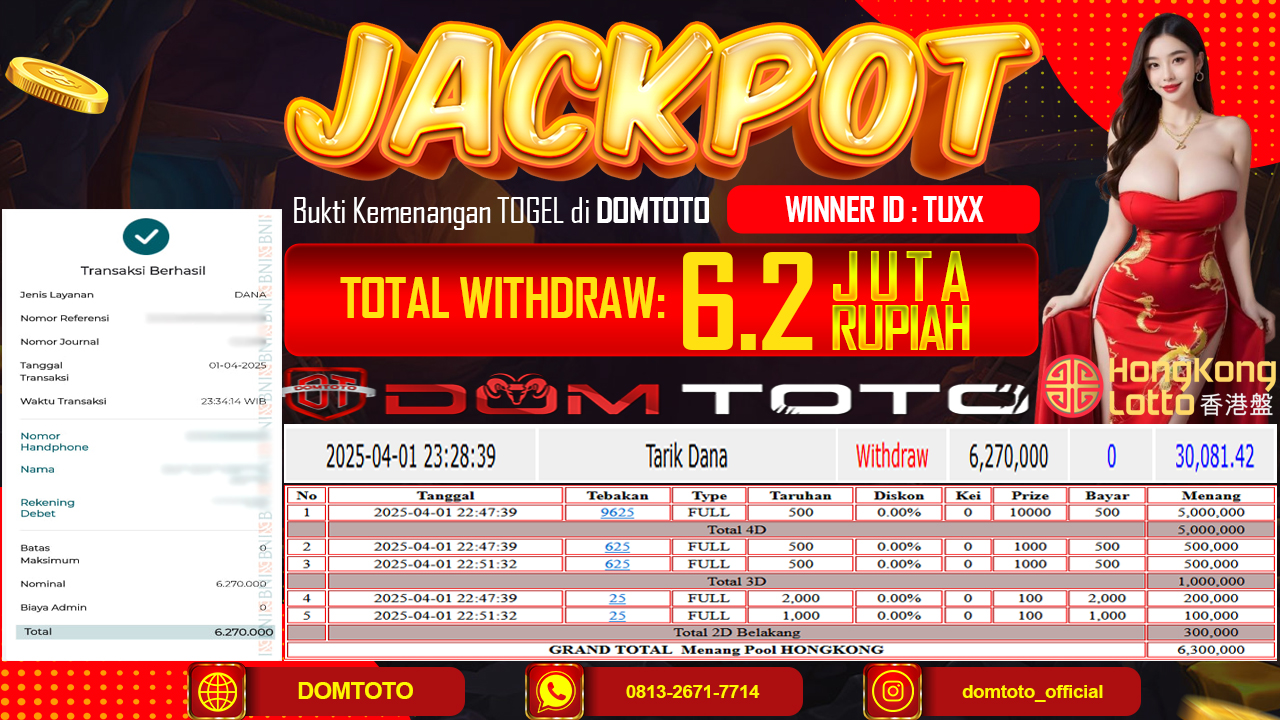 JACKPOT TOGEL HONGKONG 01 APRIL 2025
